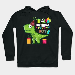 Birthday Dinosaur 4 Years Old Hoodie